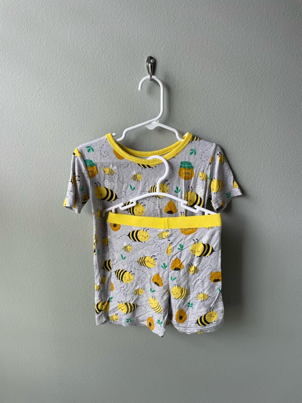 Little Sleepies Bee Happy Two Piece Pajama Set - Short Sleeve Top & Shorts